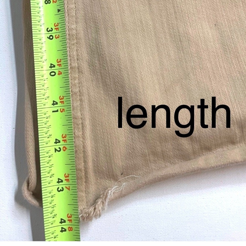 VERVET women's DEW DROP FLARE JEANS DENIM TAN V3029 High rise stretch raw hem 31 - Picture 5 of 10